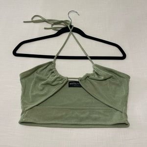 Sage green crop top
